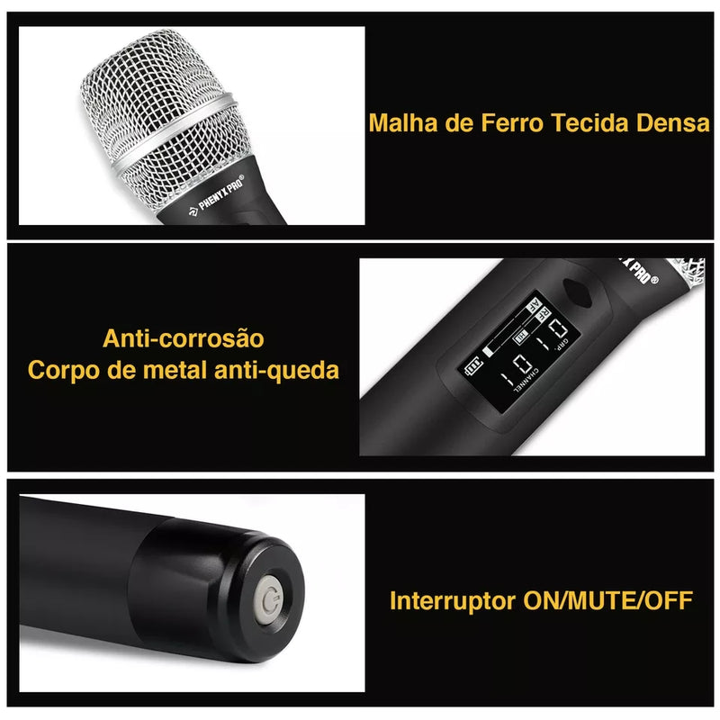 Microfone Sem Fio Phenyx Pro PTU-1U