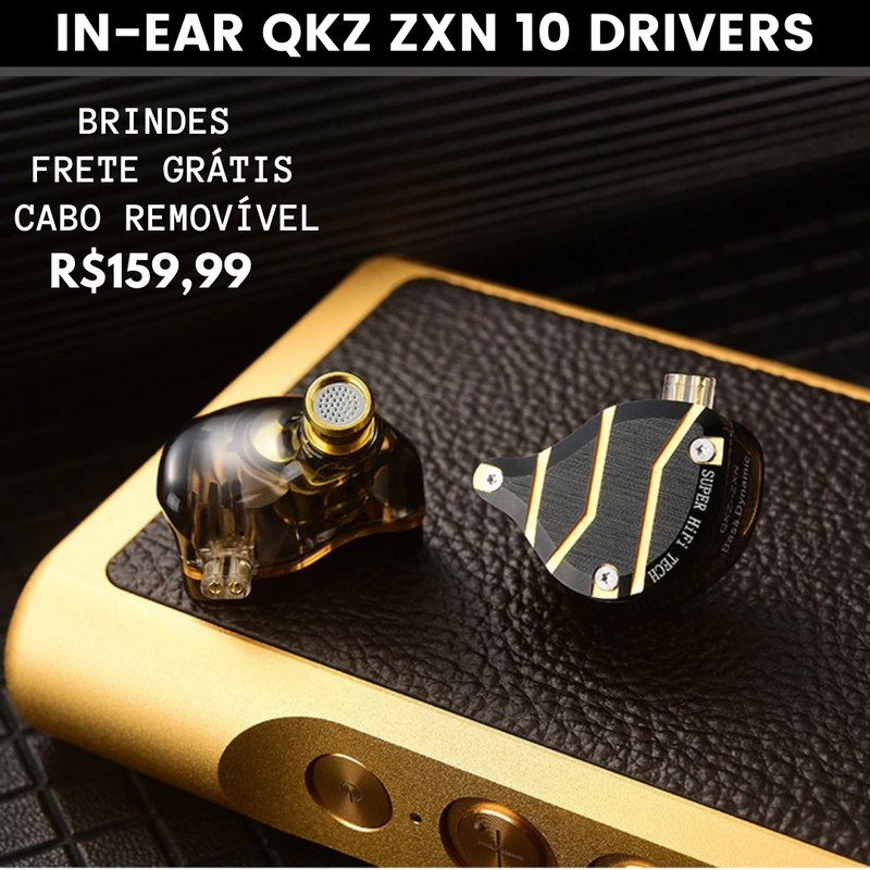 Fone de Ouvido In-ear QKZ ZXN 10 DRIVERS