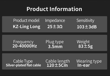 Fone In-Ear Profissional KZ Linglong