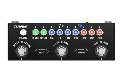 Pedal De Efeitos Cuvave Baby Recarregável Multi Efeitos Guitarra Eétrica/Baixo/Guitarra Acústica M-Vave
