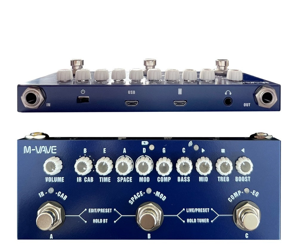 Pedal De Efeitos Cuvave Baby Recarregável Multi Efeitos Guitarra Eétrica/Baixo/Guitarra Acústica M-Vave