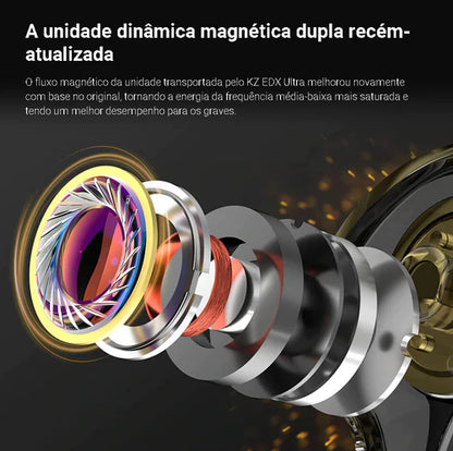Fone de Ouvido In-Ear KZ EDX-Ultra Lançamento