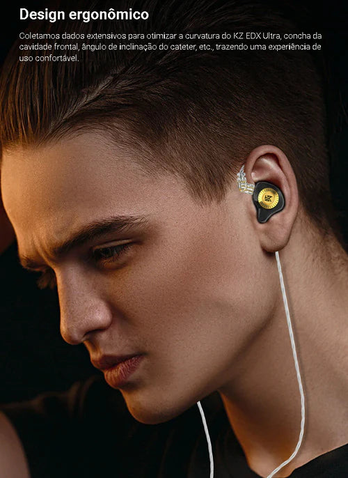 Fone de Ouvido In-Ear KZ EDX-Ultra Lançamento